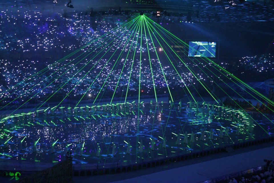 体育比赛的开幕式使用全彩激光灯意味着什么？