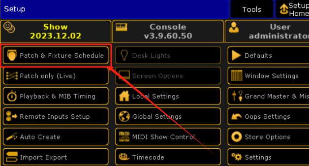 grandMA2系列控台如何查看已配接灯具的通道内容！